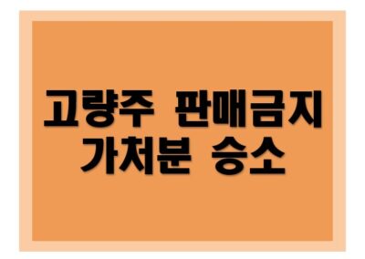 [상표권] 판매금지 가처분 승소사례